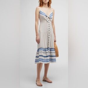 Veronica Beard Abilene Button front Midi Dress